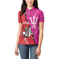 Barbados and Trinbago Cricket Personalized Women Polo Shirt Royals Knight Riders Together - Wonder Print Shop