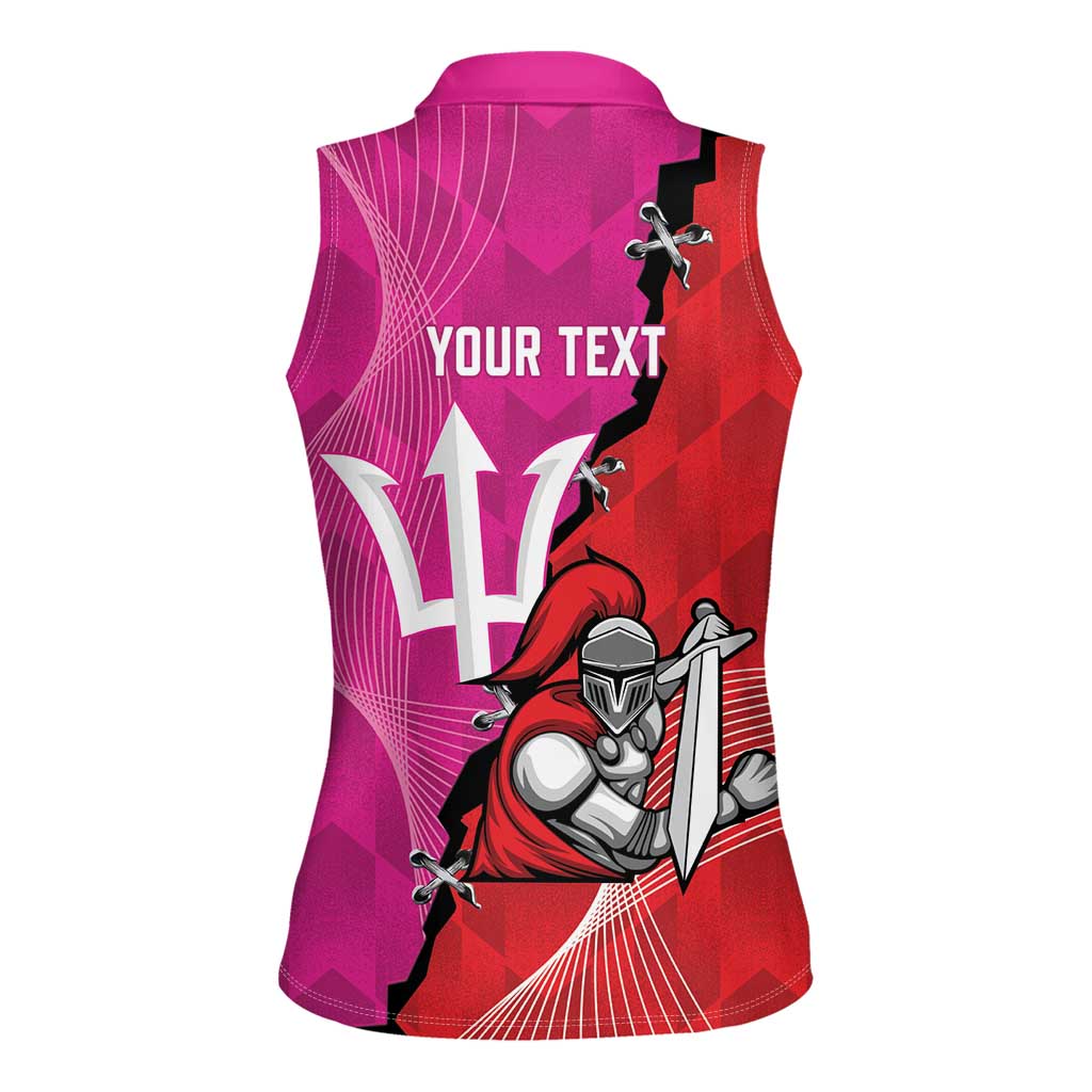 Barbados and Trinbago Cricket Personalized Women Sleeveless Polo Shirt Royals Knight Riders Together - Wonder Print Shop