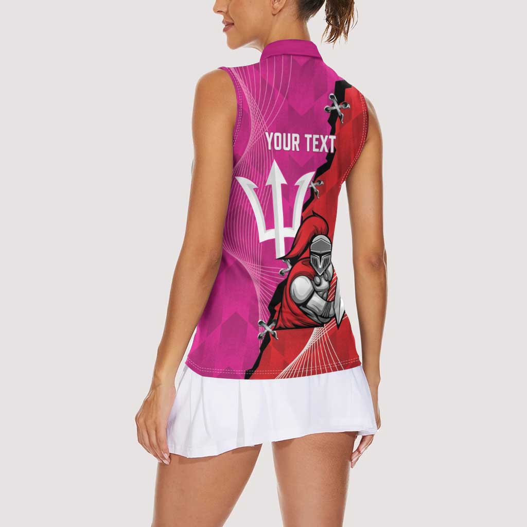 Barbados and Trinbago Cricket Personalized Women Sleeveless Polo Shirt Royals Knight Riders Together - Wonder Print Shop