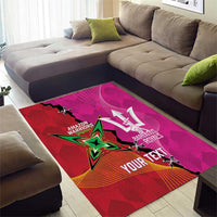 Barbados and Guyana Cricket Personalized Area Rug Royals Amazon Warriors Together - Wonder Print Shop