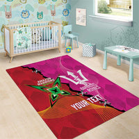 Barbados and Guyana Cricket Personalized Area Rug Royals Amazon Warriors Together - Wonder Print Shop