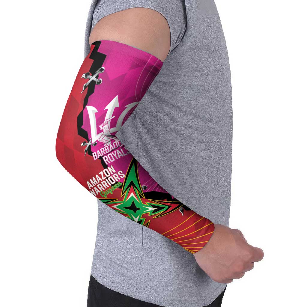 Barbados and Guyana Cricket Personalized Arm Sleeves Royals Amazon Warriors Together - Wonder Print Shop