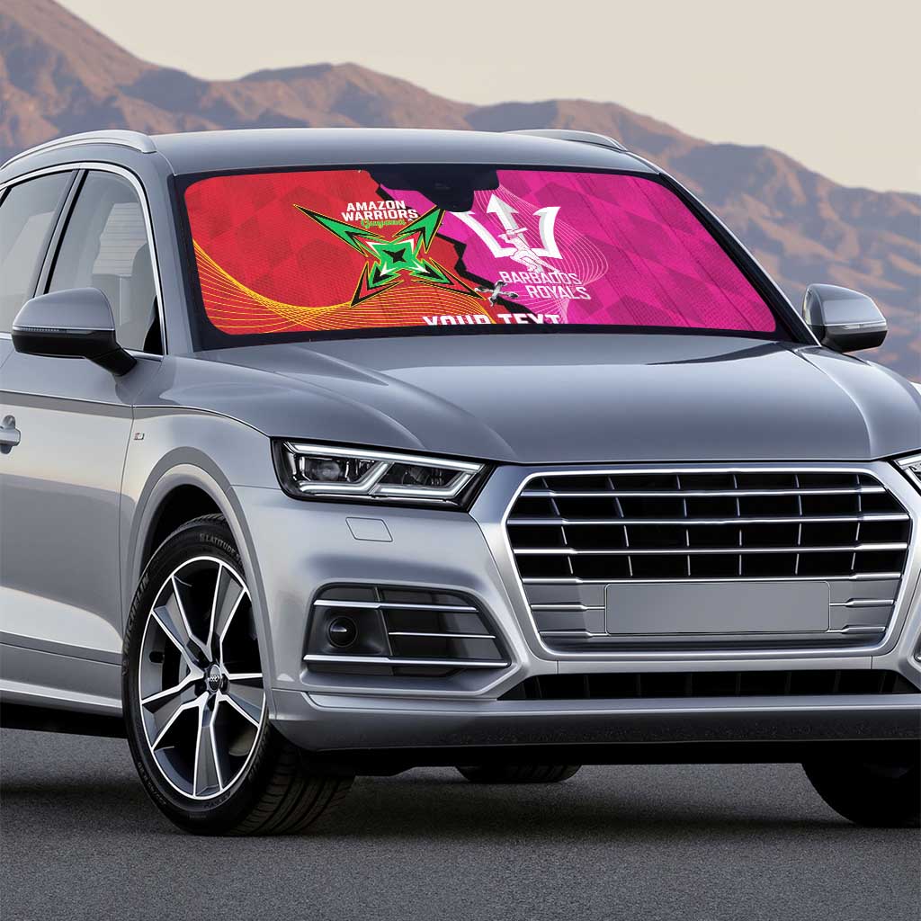 Barbados and Guyana Cricket Personalized Auto Sun Shade Royals Amazon Warriors Together - Wonder Print Shop