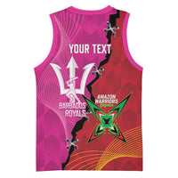 Barbados and Guyana Cricket Personalized Basketball Jersey Royals Amazon Warriors Together - Wonder Print Shop