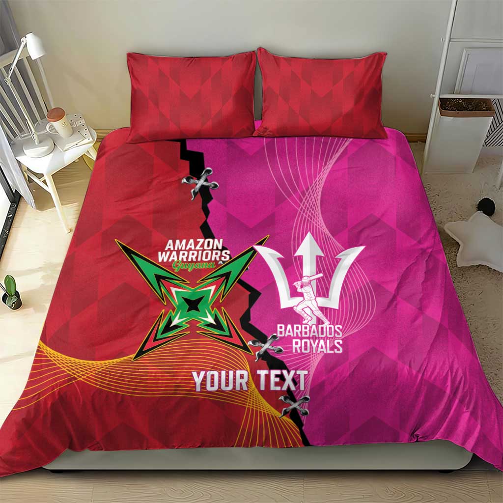 Barbados and Guyana Cricket Personalized Bedding Set Royals Amazon Warriors Together - Wonder Print Shop