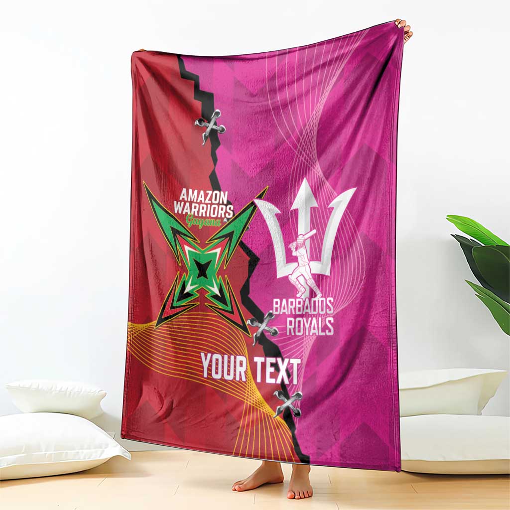 Barbados and Guyana Cricket Personalized Blanket Royals Amazon Warriors Together - Wonder Print Shop