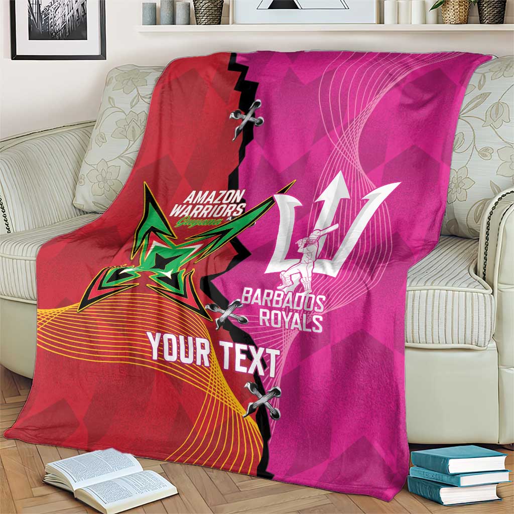 Barbados and Guyana Cricket Personalized Blanket Royals Amazon Warriors Together - Wonder Print Shop