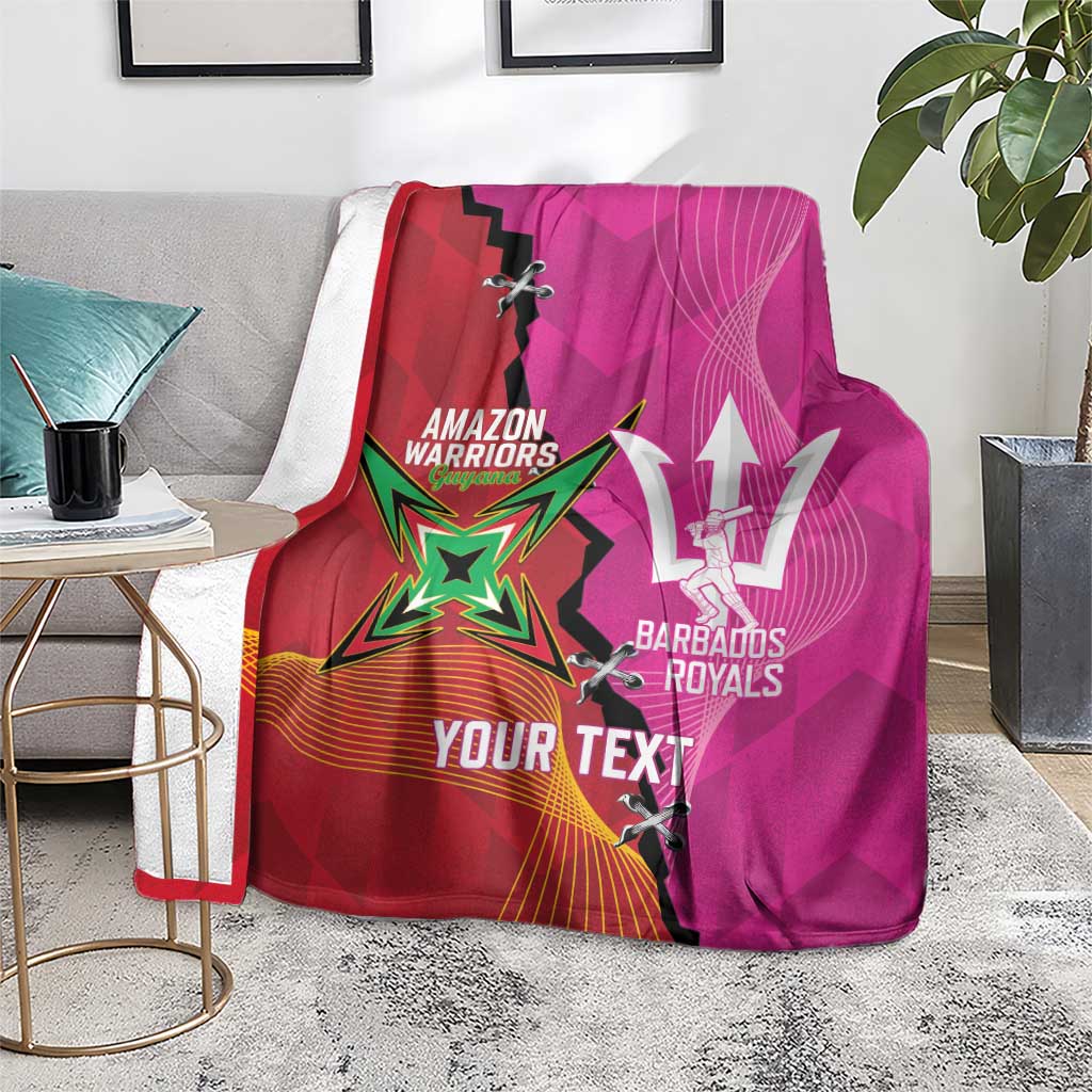 Barbados and Guyana Cricket Personalized Blanket Royals Amazon Warriors Together - Wonder Print Shop