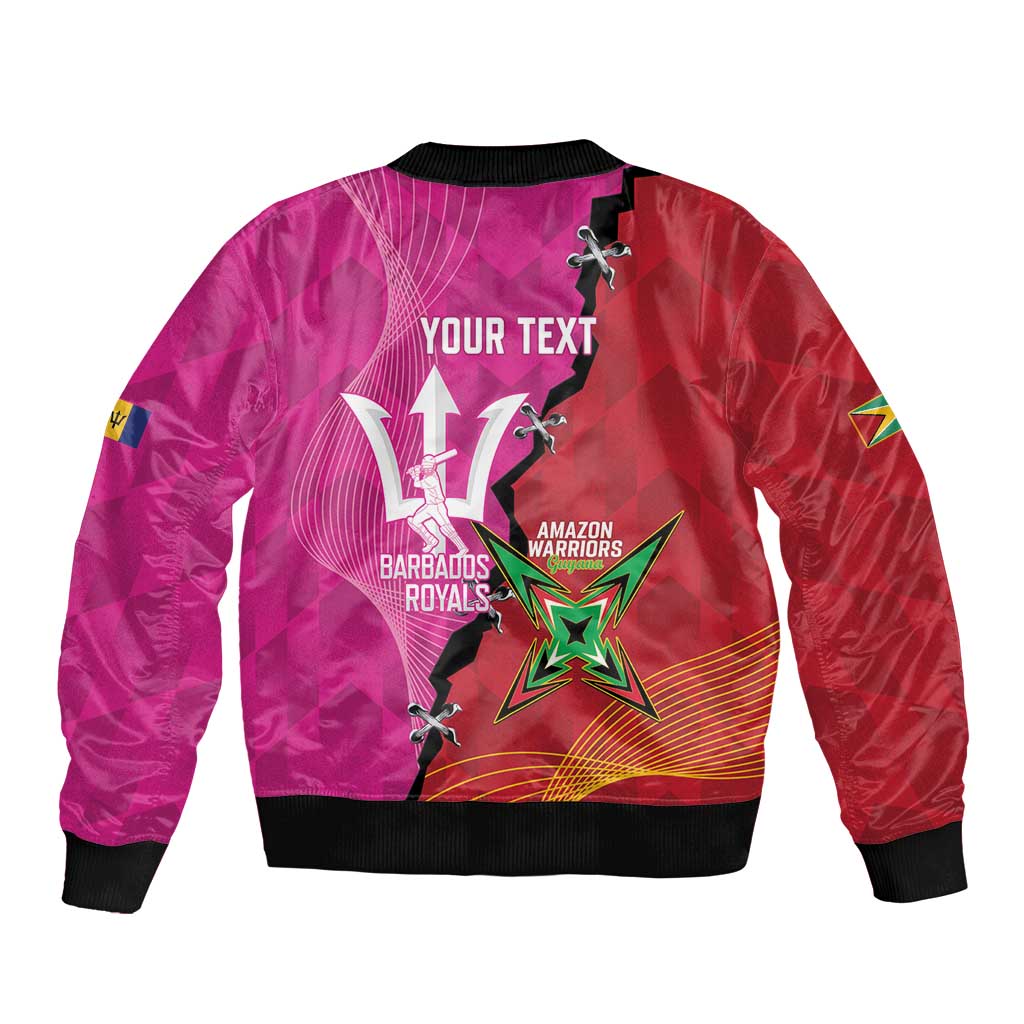 Barbados and Guyana Cricket Personalized Bomber Jacket Royals Amazon Warriors Together - Wonder Print Shop
