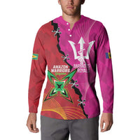 Barbados and Guyana Cricket Personalized Button Sweatshirt Royals Amazon Warriors Together - Wonder Print Shop