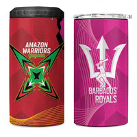 Barbados and Guyana Cricket 4 in 1 Can Cooler Tumbler Royals Amazon Warriors Together - Wonder Print Shop