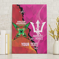 Barbados and Guyana Cricket Personalized Canvas Wall Art Royals Amazon Warriors Together - Wonder Print Shop