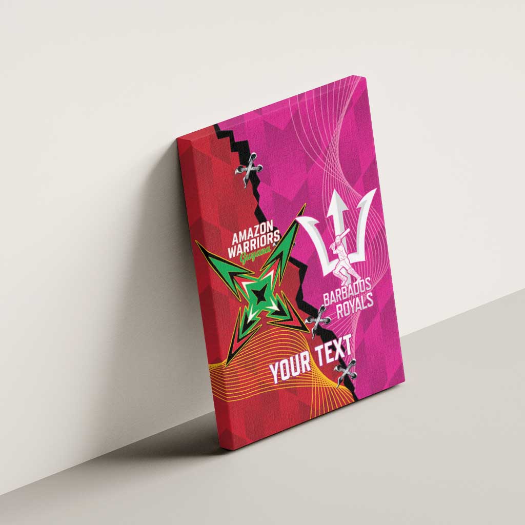 Barbados and Guyana Cricket Personalized Canvas Wall Art Royals Amazon Warriors Together - Wonder Print Shop