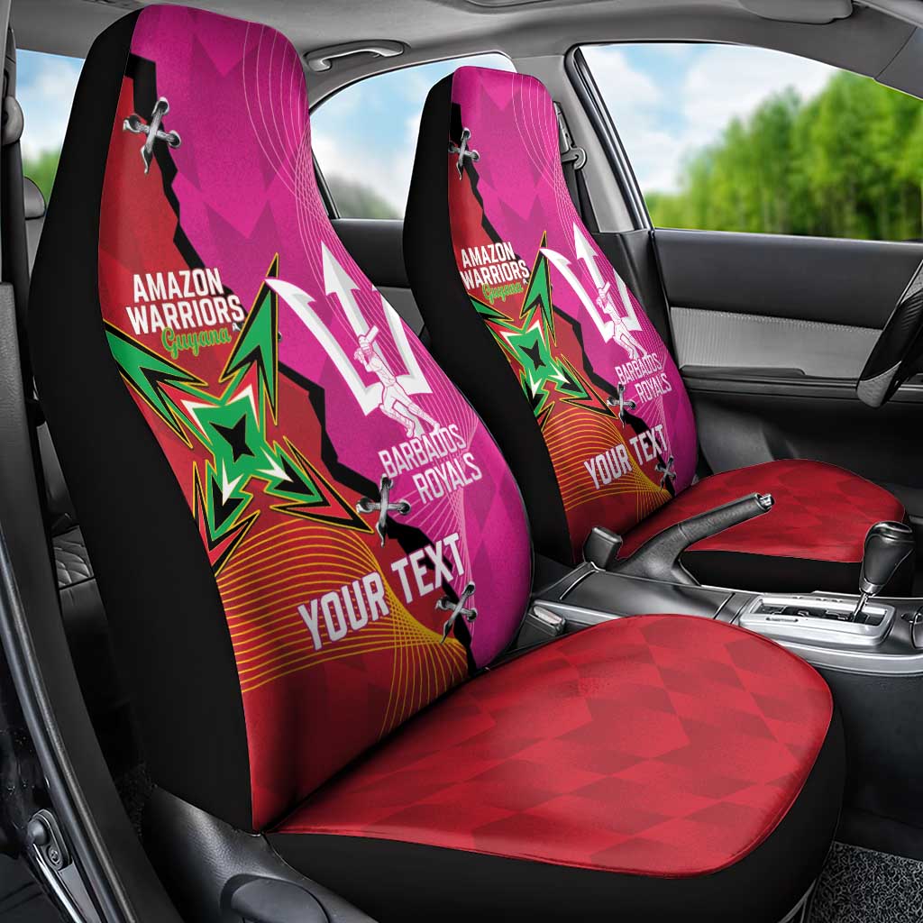 Barbados and Guyana Cricket Personalized Car Seat Cover Royals Amazon Warriors Together - Wonder Print Shop