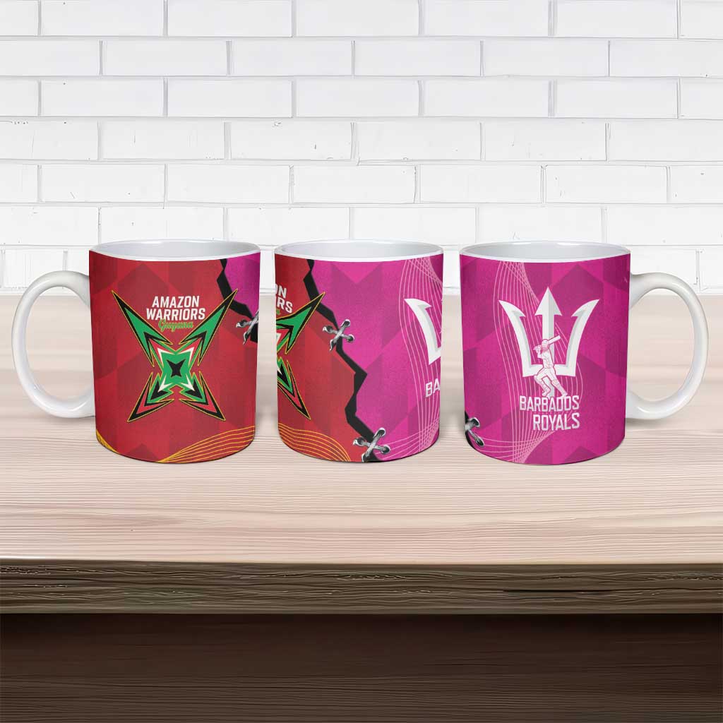 Barbados and Guyana Cricket Ceramic Mug Royals Amazon Warriors Together - Wonder Print Shop