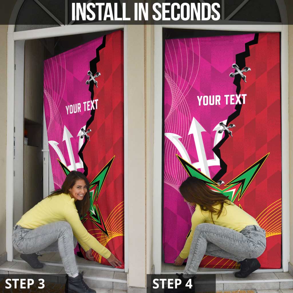 Barbados and Guyana Cricket Personalized Door Cover Royals Amazon Warriors Together - Wonder Print Shop