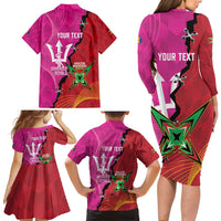 Barbados and Guyana Cricket Personalized Family Matching Long Sleeve Bodycon Dress and Hawaiian Shirt Royals Amazon Warriors Together - Wonder Print Shop