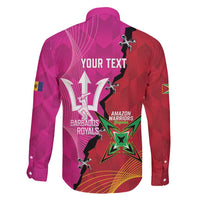 Barbados and Guyana Cricket Personalized Family Matching Long Sleeve Bodycon Dress and Hawaiian Shirt Royals Amazon Warriors Together - Wonder Print Shop