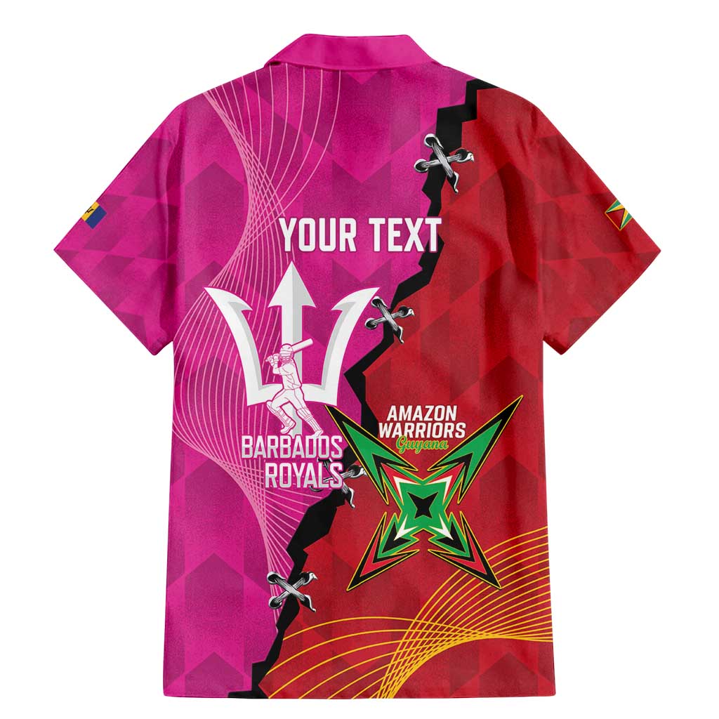 Barbados and Guyana Cricket Personalized Family Matching Mermaid Dress and Hawaiian Shirt Royals Amazon Warriors Together - Wonder Print Shop