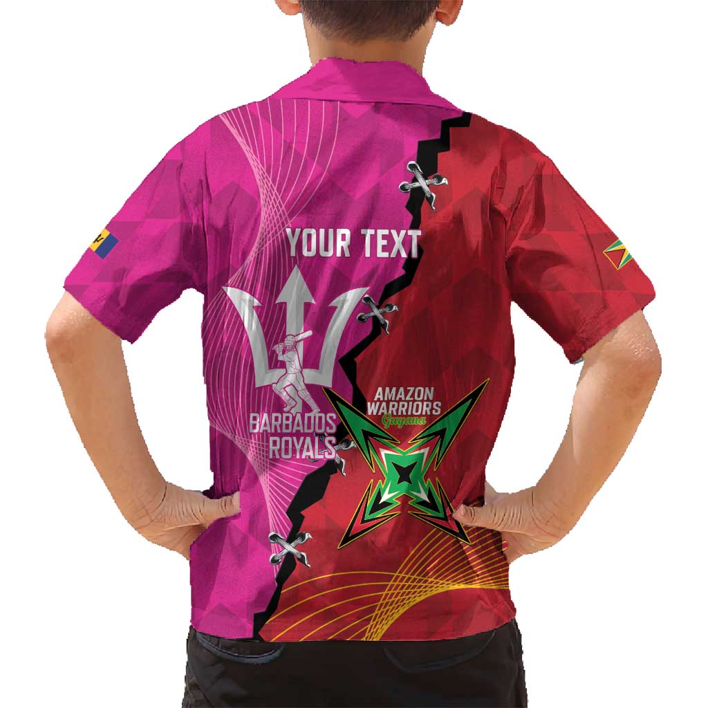 Barbados and Guyana Cricket Personalized Family Matching Summer Maxi Dress and Hawaiian Shirt Royals Amazon Warriors Together - Wonder Print Shop