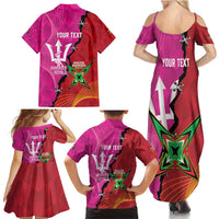 Barbados and Guyana Cricket Personalized Family Matching Summer Maxi Dress and Hawaiian Shirt Royals Amazon Warriors Together - Wonder Print Shop