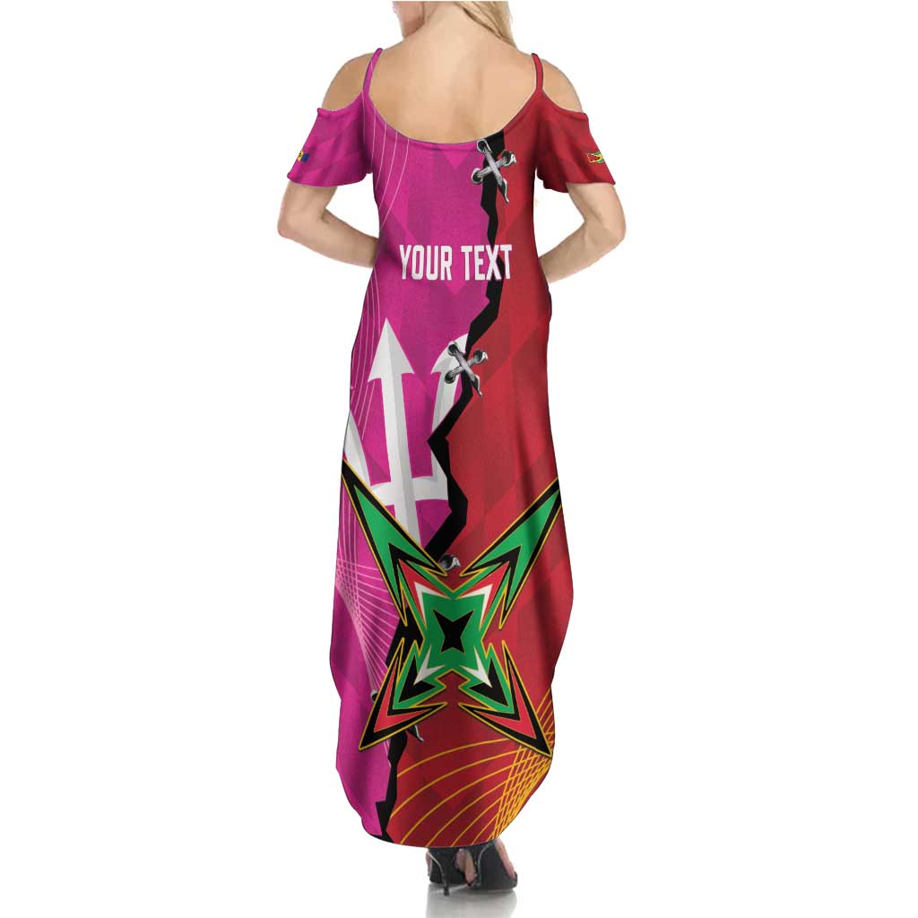 Barbados and Guyana Cricket Personalized Family Matching Summer Maxi Dress and Hawaiian Shirt Royals Amazon Warriors Together - Wonder Print Shop