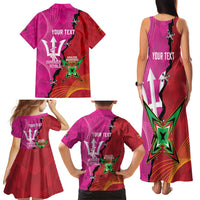 Barbados and Guyana Cricket Personalized Family Matching Tank Maxi Dress and Hawaiian Shirt Royals Amazon Warriors Together - Wonder Print Shop