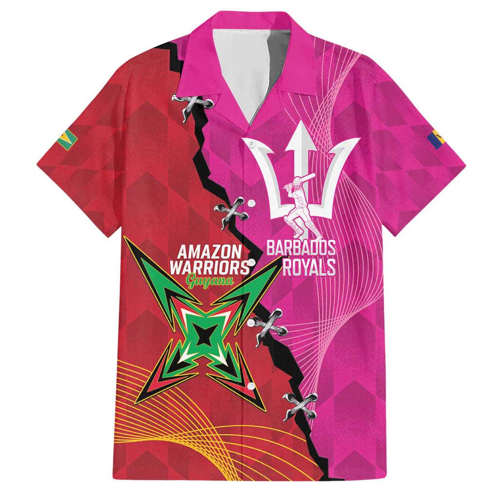 Barbados and Guyana Cricket Personalized Hawaiian Shirt Royals Amazon Warriors Together - Wonder Print Shop