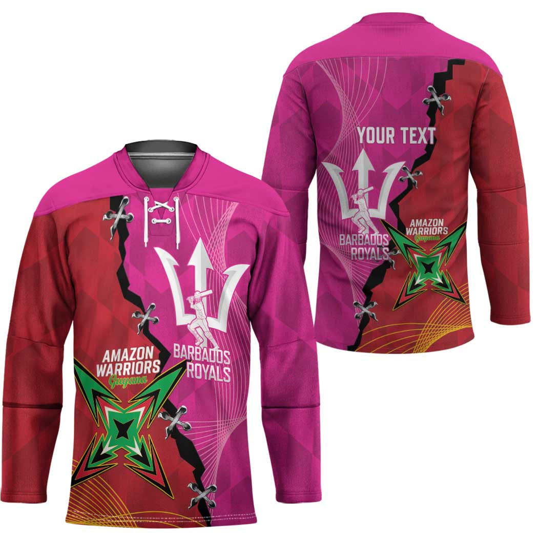 Barbados and Guyana Cricket Personalized Hockey Jersey Royals Amazon Warriors Together - Wonder Print Shop