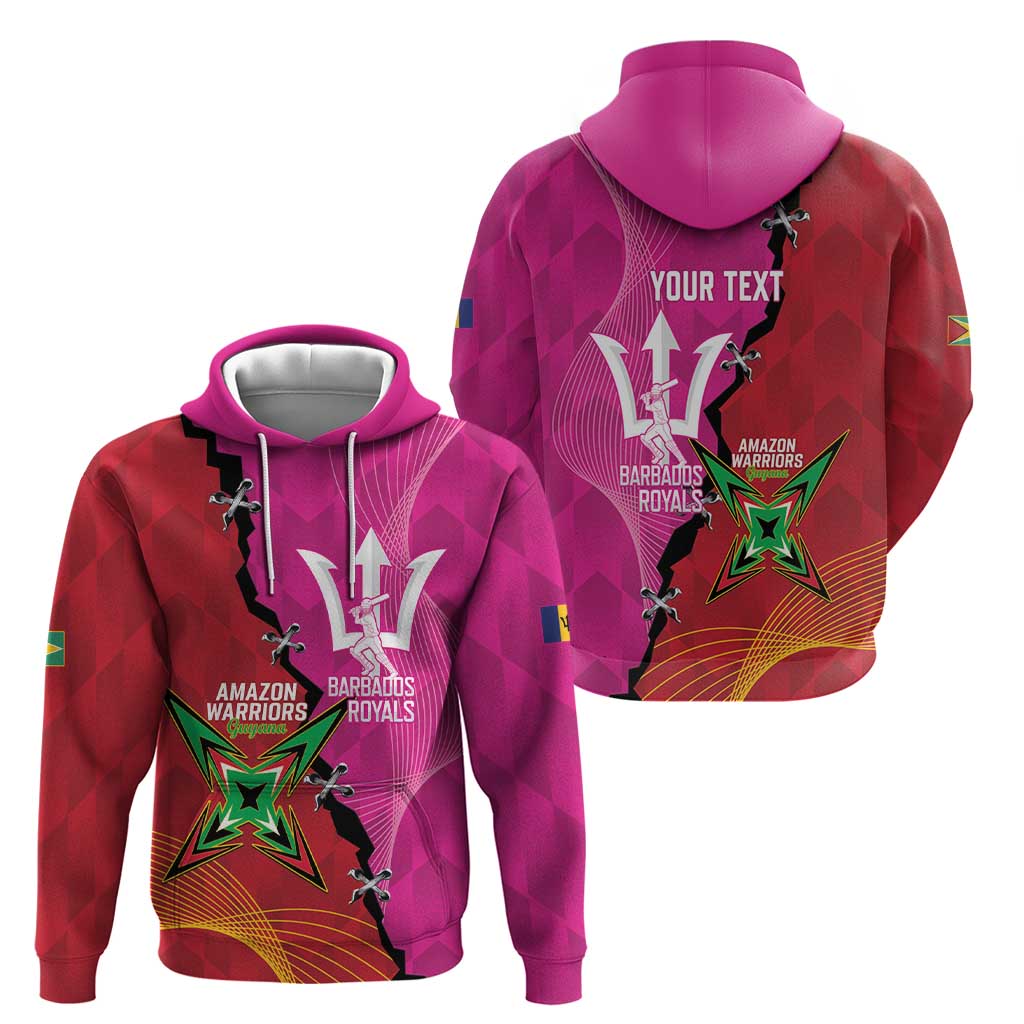 Barbados and Guyana Cricket Personalized Hoodie Royals Amazon Warriors Together - Wonder Print Shop