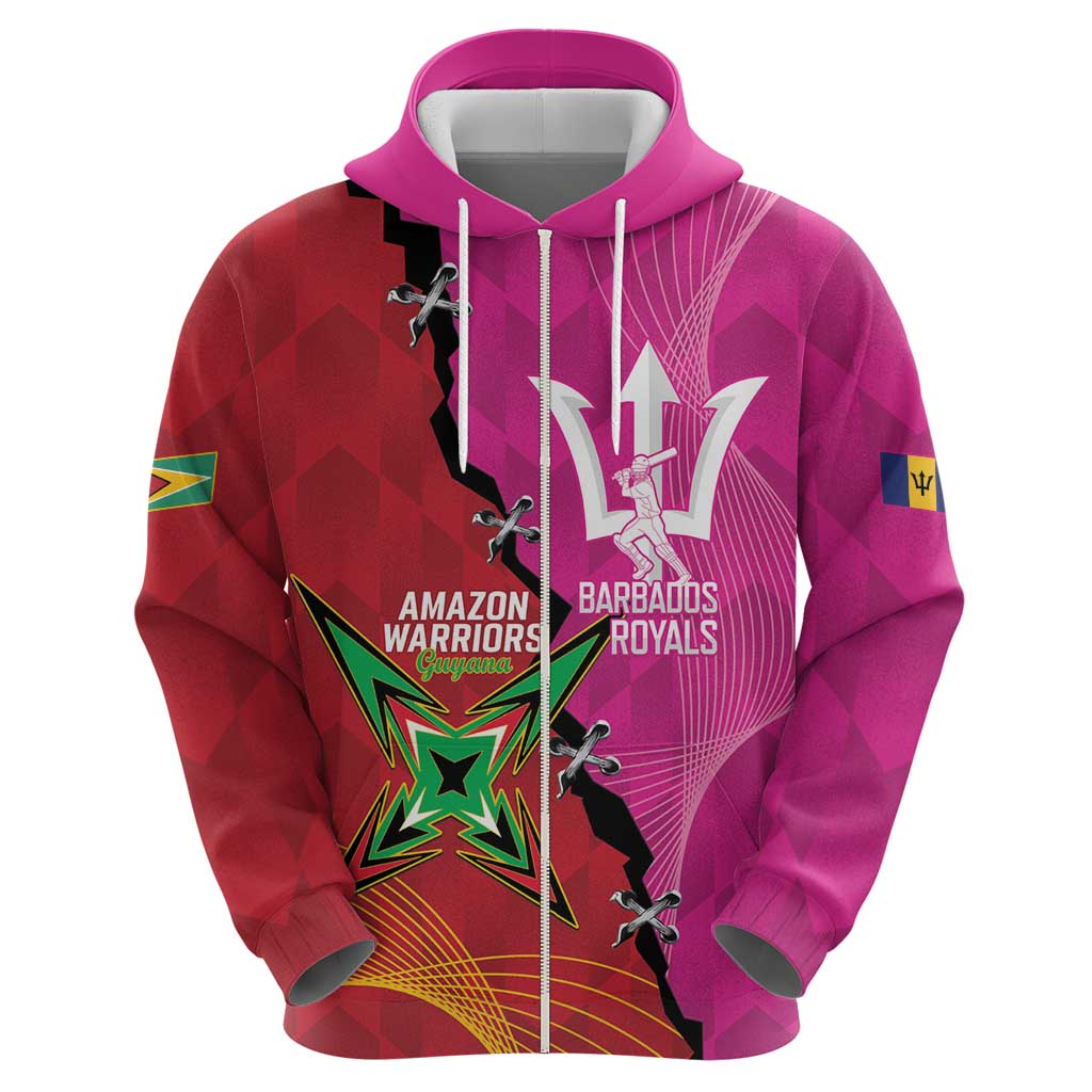 Barbados and Guyana Cricket Personalized Hoodie Royals Amazon Warriors Together - Wonder Print Shop