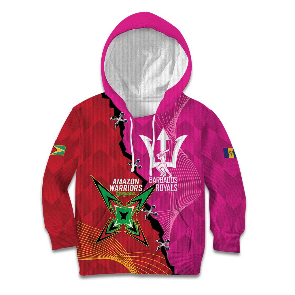 Barbados and Guyana Cricket Personalized Kid Hoodie Royals Amazon Warriors Together - Wonder Print Shop