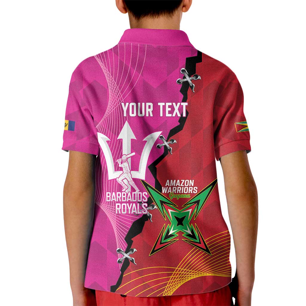 Barbados and Guyana Cricket Personalized Kid Polo Shirt Royals Amazon Warriors Together - Wonder Print Shop