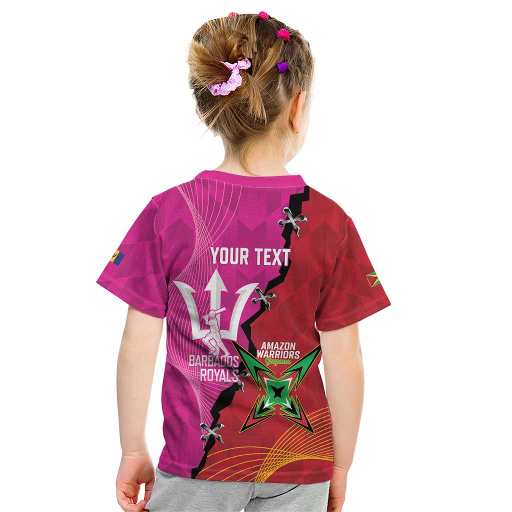 Barbados and Guyana Cricket Personalized Kid T Shirt Royals Amazon Warriors Together - Wonder Print Shop