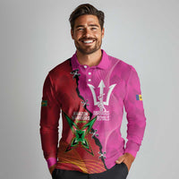 Barbados and Guyana Cricket Personalized Long Sleeve Polo Shirt Royals Amazon Warriors Together - Wonder Print Shop