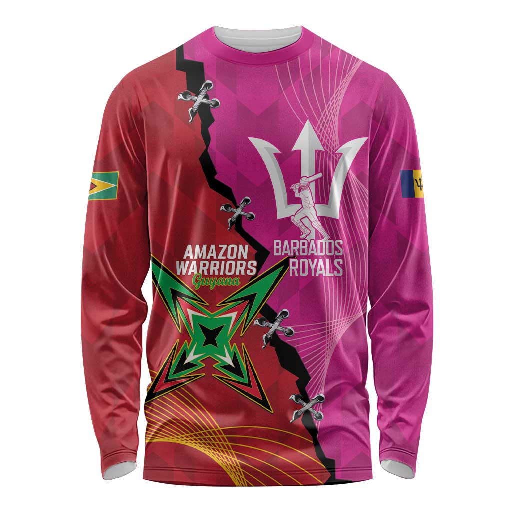 Barbados and Guyana Cricket Personalized Long Sleeve Shirt Royals Amazon Warriors Together - Wonder Print Shop