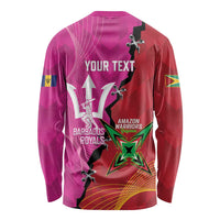 Barbados and Guyana Cricket Personalized Long Sleeve Shirt Royals Amazon Warriors Together - Wonder Print Shop