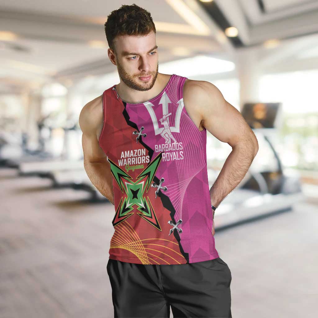 Barbados and Guyana Cricket Personalized Men Tank Top Royals Amazon Warriors Together - Wonder Print Shop