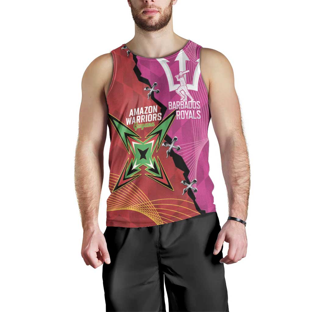 Barbados and Guyana Cricket Personalized Men Tank Top Royals Amazon Warriors Together - Wonder Print Shop