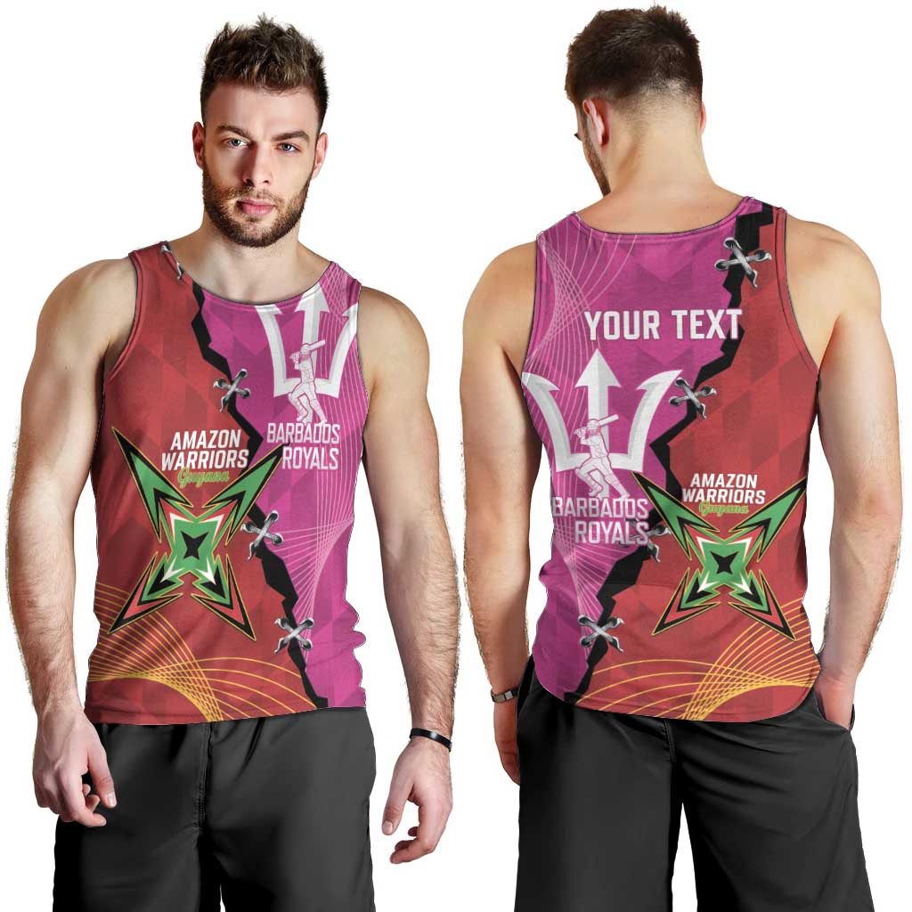 Barbados and Guyana Cricket Personalized Men Tank Top Royals Amazon Warriors Together - Wonder Print Shop