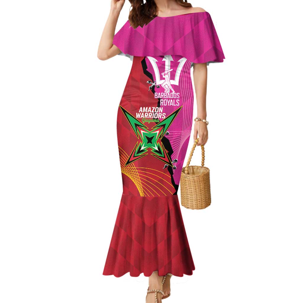 Barbados and Guyana Cricket Personalized Mermaid Dress Royals Amazon Warriors Together - Wonder Print Shop