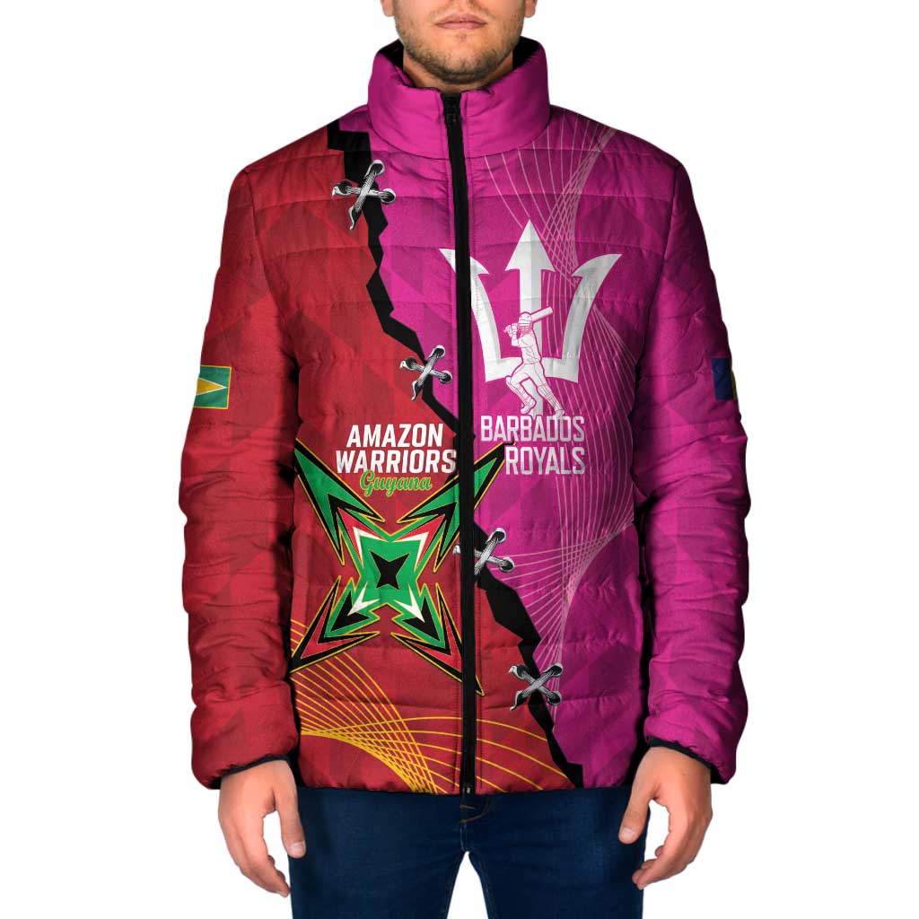 Barbados and Guyana Cricket Personalized Padded Jacket Royals Amazon Warriors Together - Wonder Print Shop