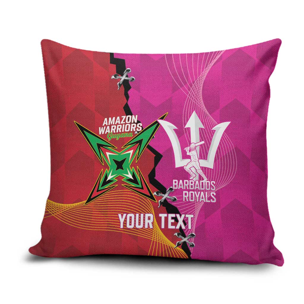 Barbados and Guyana Cricket Personalized Pillow Cover Royals Amazon Warriors Together - Wonder Print Shop