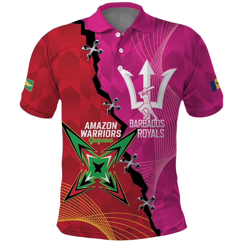 Barbados and Guyana Cricket Personalized Polo Shirt Royals Amazon Warriors Together - Wonder Print Shop