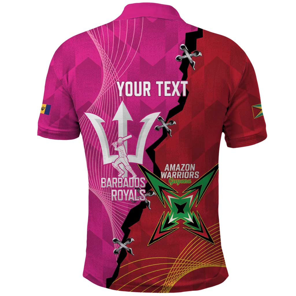 Barbados and Guyana Cricket Personalized Polo Shirt Royals Amazon Warriors Together - Wonder Print Shop