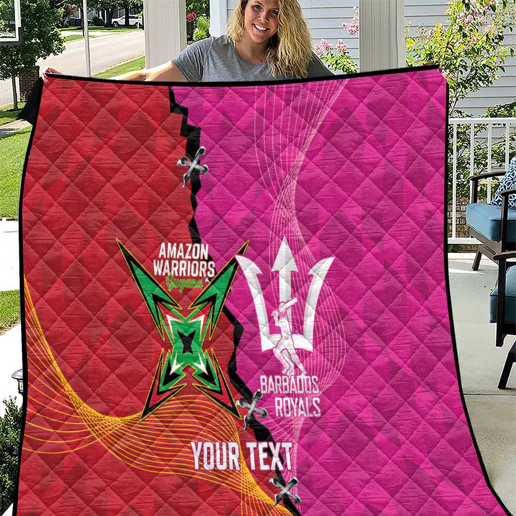 Barbados and Guyana Cricket Personalized Quilt Royals Amazon Warriors Together - Wonder Print Shop