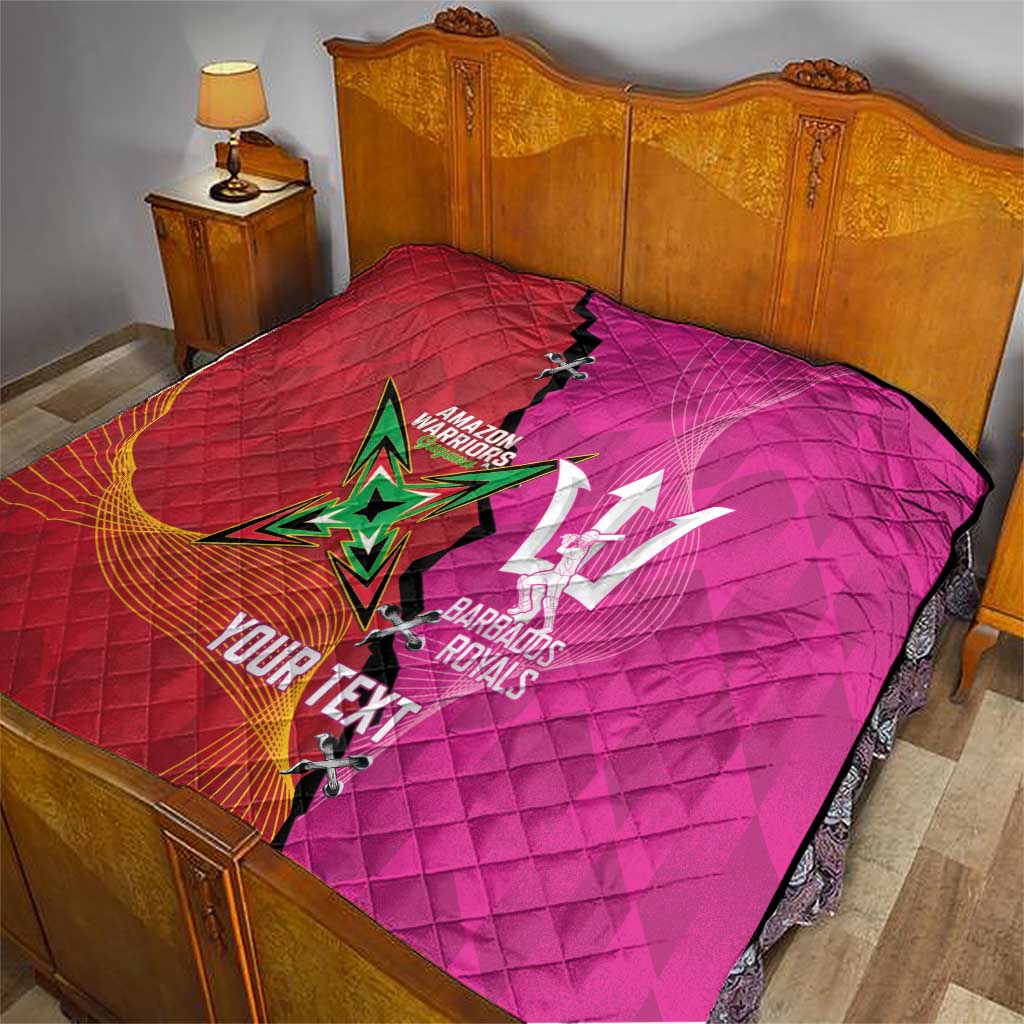 Barbados and Guyana Cricket Personalized Quilt Royals Amazon Warriors Together - Wonder Print Shop