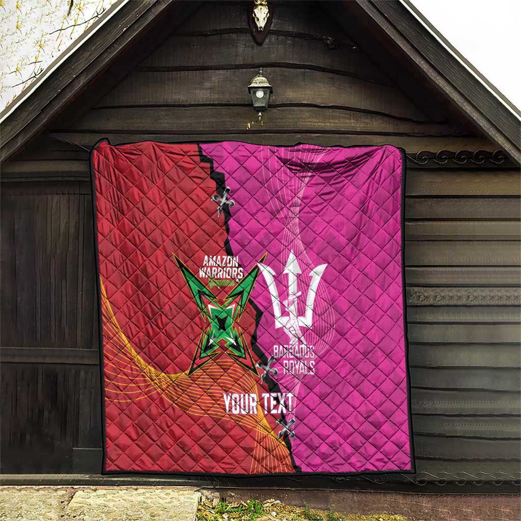 Barbados and Guyana Cricket Personalized Quilt Royals Amazon Warriors Together - Wonder Print Shop