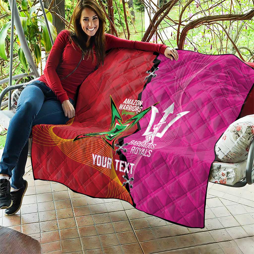 Barbados and Guyana Cricket Personalized Quilt Royals Amazon Warriors Together - Wonder Print Shop