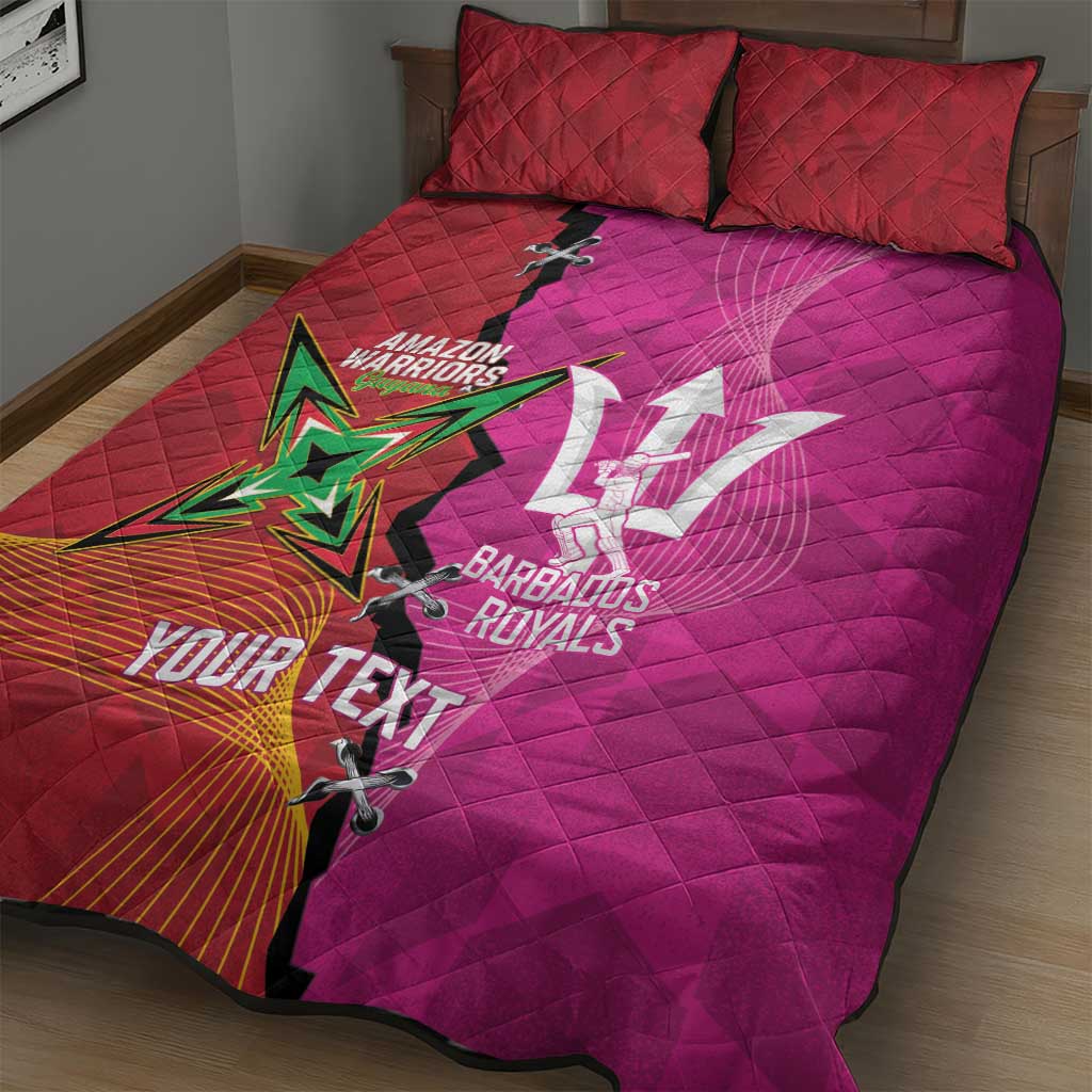 Barbados and Guyana Cricket Personalized Quilt Bed Set Royals Amazon Warriors Together - Wonder Print Shop